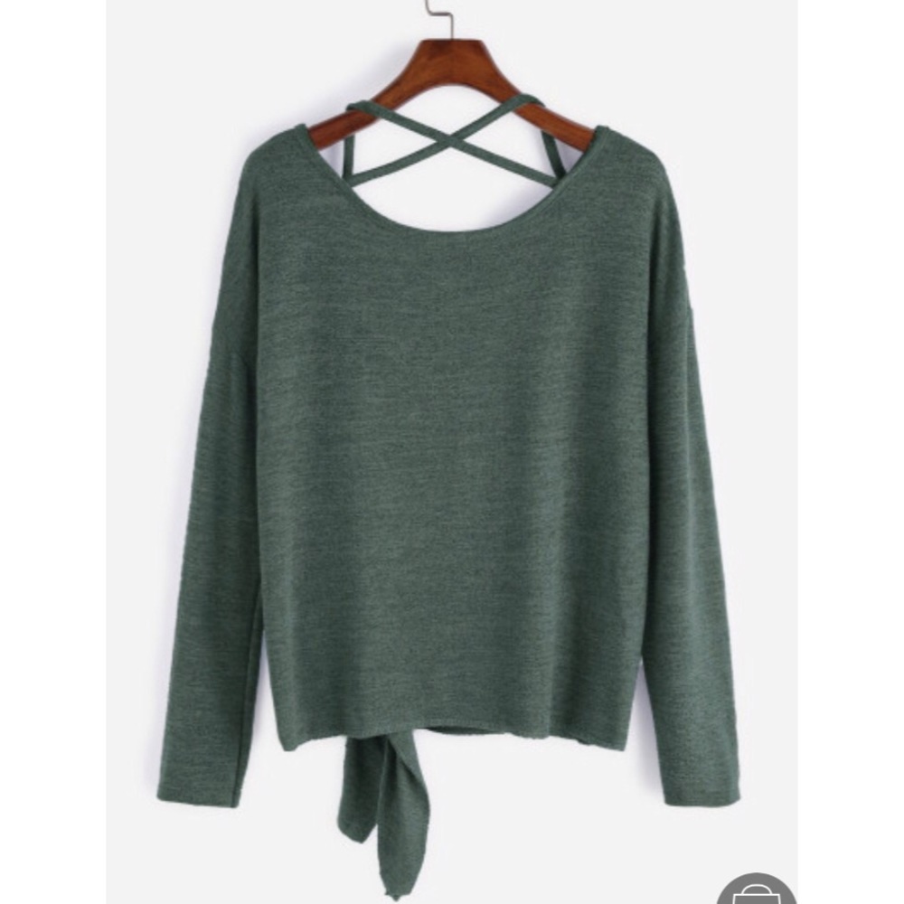 ‼️LAST ONE‼️ Criss Cross Tie Front T-Shirt - Picture 4 of 7
